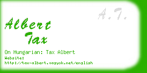 albert tax business card